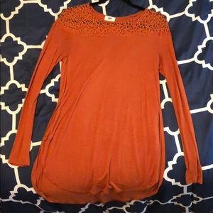 Long sleeve blouse with lace